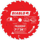 Diablo 7-1/4 In. 24-Tooth Framing Circular Saw Blade Image 1