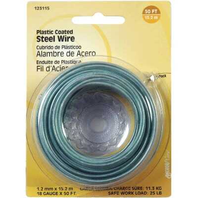 Hillman Anchor Wire 50 Ft. 18 Ga. Plastic Coated Steel General Purpose Wire