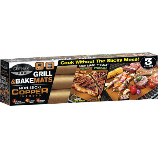 Gotham Steel Pro Copper Infused Grill & Bake Mat (3-Pack)